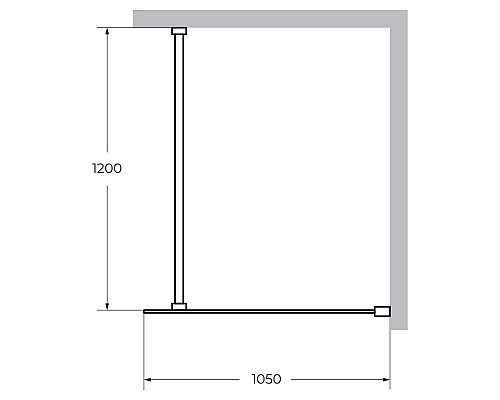 Душевая перегородка Cezares Liberta 105 LIBERTA-L-1-105-120-C-NERO Черный матовый Душевая перегородка Cezares Liberta 105 LIBERTA-L-1-105-120-C-NERO Черный матовый