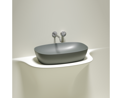 Чаша накладная овальная Ceramica Nova Element 60x38 Антрацит Матовый