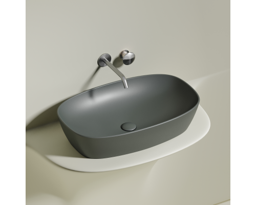 Чаша накладная овальная Ceramica Nova Element 60x38 Антрацит Матовый