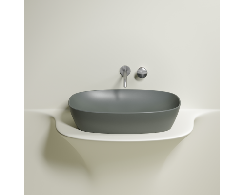 Чаша накладная овальная Ceramica Nova Element 60x38 Антрацит Матовый