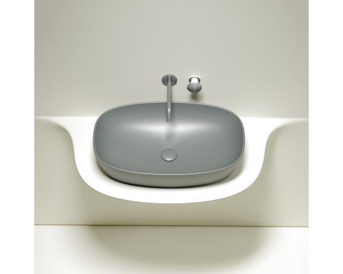 Чаша накладная овальная Ceramica Nova Element 60x38 Антрацит Матовый