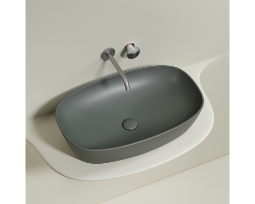 Чаша накладная овальная Ceramica Nova Element 60x38 Антрацит Матовый