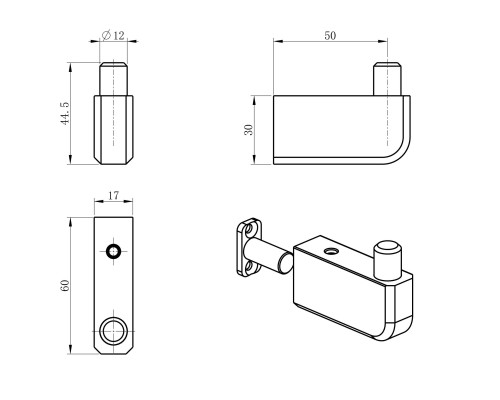 Крючок для ванной Wonzon&Woghand, Хром
