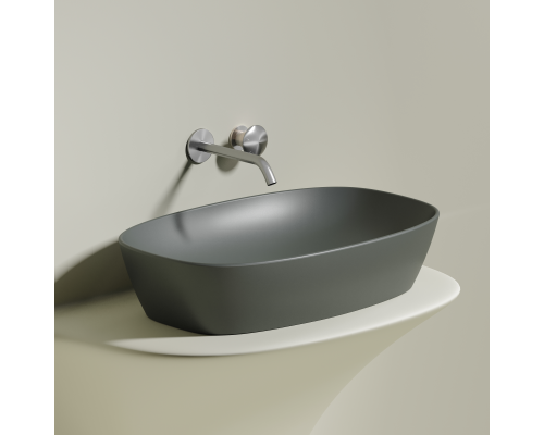 Чаша накладная овальная Ceramica Nova Element 60x38 Антрацит Матовый