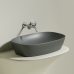 Чаша накладная овальная Ceramica Nova Element 60x38 Антрацит Матовый