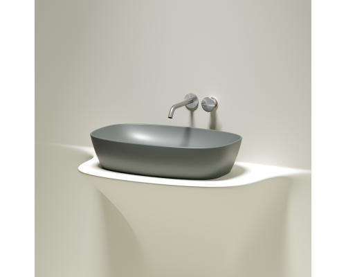 Чаша накладная овальная Ceramica Nova Element 60x38 Антрацит Матовый