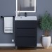 Тумба под раковину 60 см, Uperwood Tanos, напольная, черная, 3 ящика