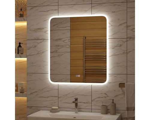 Зеркало Континент Glamour 700х800 с подсветкой с сенсорным выключателем с подогревом