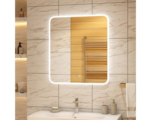 Зеркало Континент Glamour 700х800 с подсветкой с сенсорным выключателем с подогревом