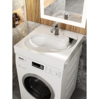 Раковина над стиральной машиной Uperwood Comforty 60х60х11 см, белая глянцевая