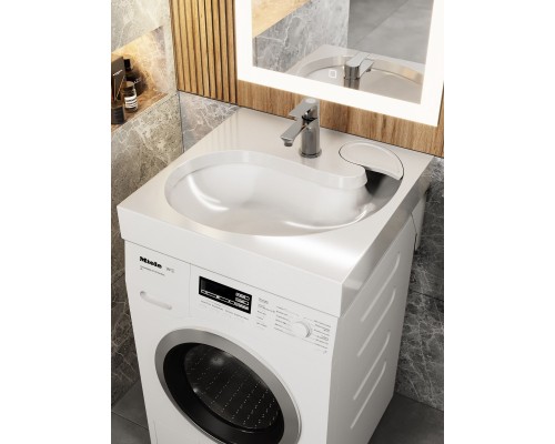 Раковина над стиральной машиной Uperwood Comforty 60х60х11 см, белая глянцевая