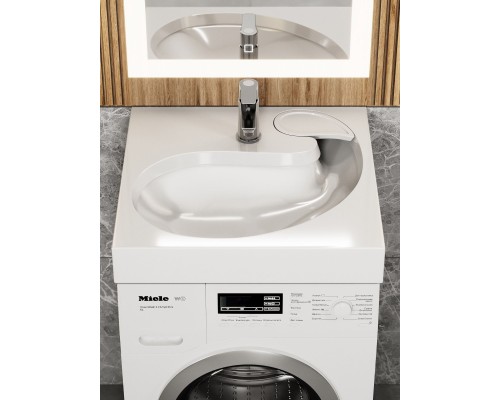 Раковина над стиральной машиной Uperwood Comforty 60х60х11 см, белая глянцевая