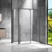 Душевой уголок Vincea Lugano, 120x100, вороненая сталь, стекло прозрачное