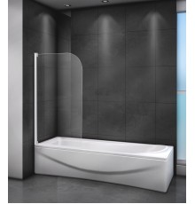 Шторка на ванну Cezares Relax 80 RELAX-V-1-80/140-C-Bi профиль Серый стекло прозрачное