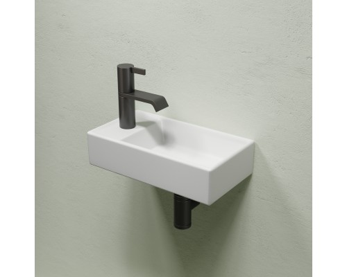 Рукомойник подвесной Ceramicanova белый матовый Element 407x217x100