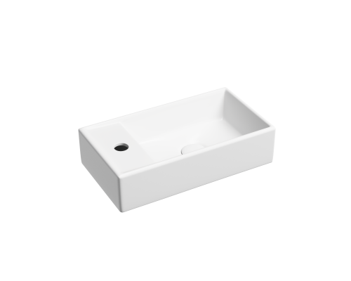 Рукомойник подвесной Ceramicanova белый матовый Element 407x217x100