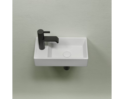 Рукомойник подвесной Ceramicanova белый матовый Element 407x217x100