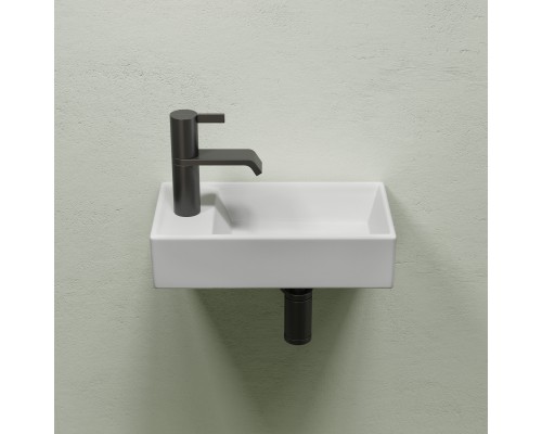 Рукомойник подвесной Ceramicanova белый матовый Element 407x217x100