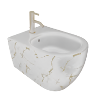 Биде ISVEA Infinity подвесной 365x530x400 MARMO белый матовый 10NF41001-2L-MRM