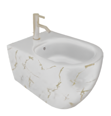 Биде ISVEA Infinity подвесной 365x530x400 MARMO белый матовый 10NF41001-2L-MRM