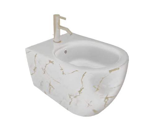 Биде ISVEA Infinity подвесной 365x530x400 MARMO белый матовый 10NF41001-2L-MRM