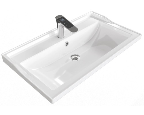 Раковина для ванной 80 см, Uperwood Family, белая глянцевая