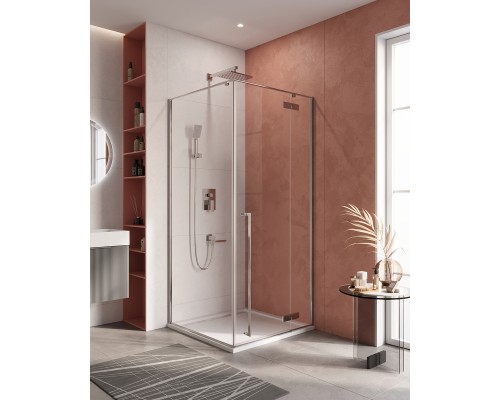 Душевой уголок Cezares Liner 90x90 R LINER-A-1-90-C-Cr-R профиль Хром стекло прозрачное