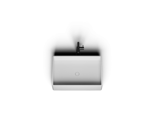 Накладная раковина-чаша из искусственного камня Monblan Qubic 600х400х115 цвет белый матовый