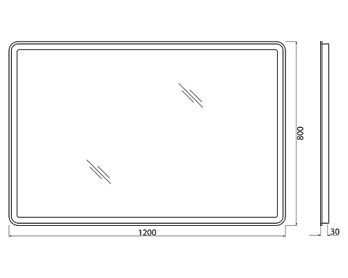 Зеркало BelBagno SPC-MAR-1200-800-LED-BTN Зеркало BelBagno SPC-MAR-1200-800-LED-BTN