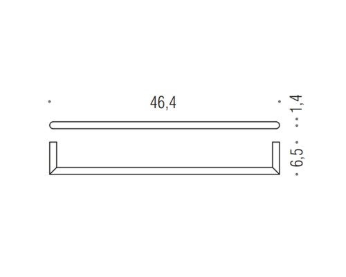 Полотенцедержатель Colombo Mini 464 см цвет PVD нержавеющая сталь