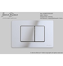 Клавиша смыва Iberica Blanca Inox-C 246x165, хром глянцевый, нержавеющая сталь