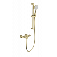 Смеситель для ванны с душевым гарнитуром и термостатом Wonzon&Woghand, Брашированное золото