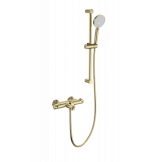 Смеситель для ванны с душевым гарнитуром и термостатом Wonzon&Woghand, Брашированное золото