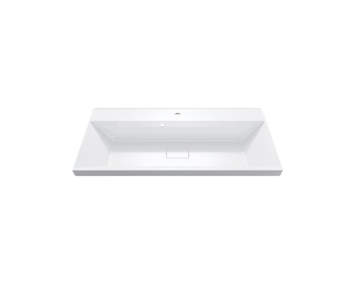 Раковина для ванной 100 см, Uperwood Classic New, белая глянцевая, с накладкой для слива