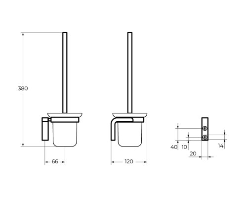 Ершик для унитаза Cezares Ultima CZR-F-8932 Хром