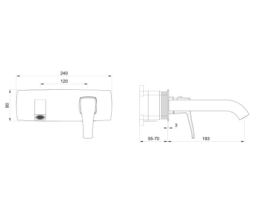 Смеситель для раковины Wonzon&Woghand FLEX, Браш золото WW-88869072-BG
