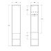 Шкаф пенал BelBagno Kraft 33 R KRAFT-1600-1A-SC-RT-R подвесной Rovere Tabacco