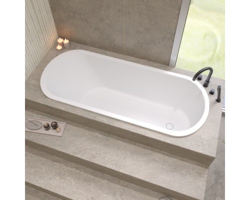 Ванна WHITECROSS Jess 160x71 (белый мат) иск. камень