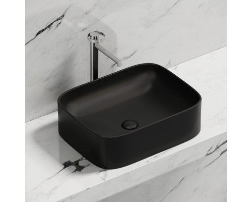 Чаша накладная прямоугольная Ceramica Nova Element 50x38 Чёрный Матовый