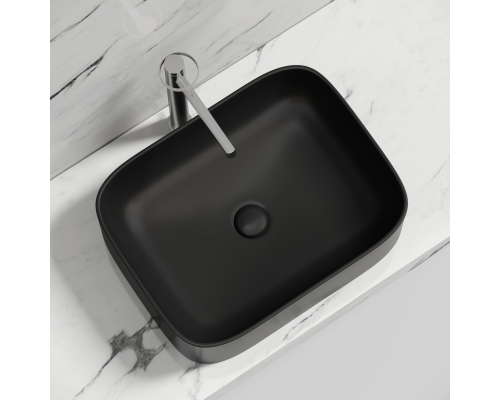 Чаша накладная прямоугольная Ceramica Nova Element 50x38 Чёрный Матовый