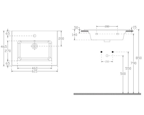 Раковина ISVEA SistemaT накладная 615x465x140 белый 10SL50061SV
