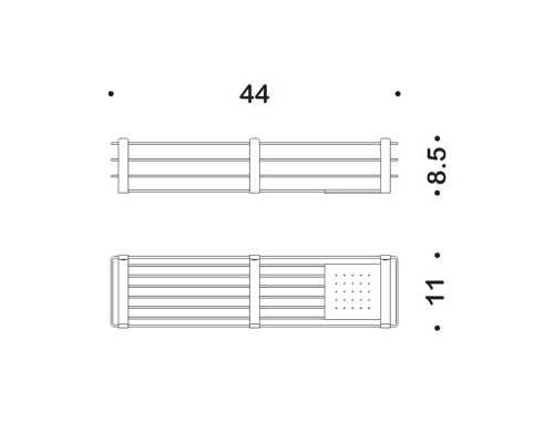Полка Colombo Angolari 44 см цвет PVD нержавеющая сталь