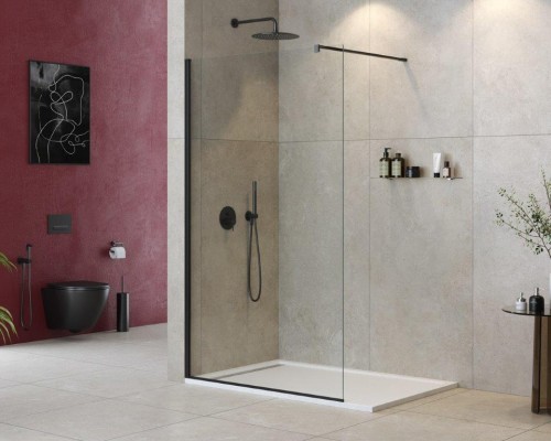 Душевая перегородка Cezares Liberta 110 LIBERTA-L-1-110-120-C-NERO Черный матовый