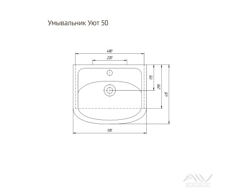 Тумба под раковину Alavann Vittoria 50 белая