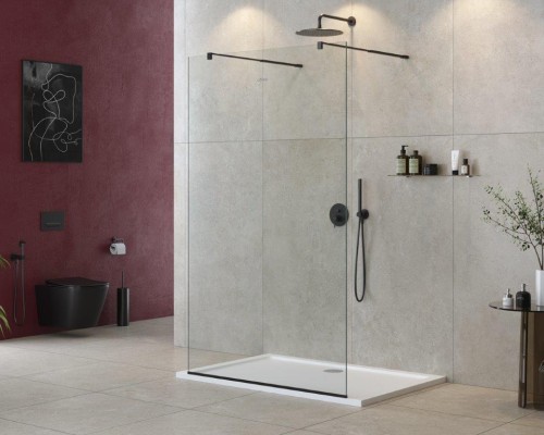 Душевая перегородка Cezares Liberta 105 LIBERTA-L-2-105-C-NERO Черный матовый