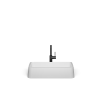 Накладная раковина-чаша из искусственного камня Monblan Serena 595x395x125 цвет белый