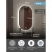 Зеркало Континент Prime 450х800 с подсветкой Серое с сенсорным выключателем