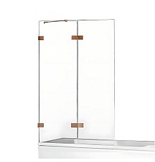 Шторка для ванны NEW TRENDY AVEXA COPPER BRUSHED 110x150 EXK-3810 L брашированная медь