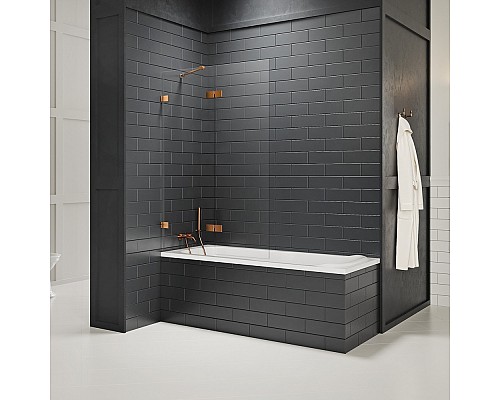 Шторка для ванны NEW TRENDY AVEXA COPPER BRUSHED 110x150 EXK-3810 L брашированная медь Шторка для ванны NEW TRENDY AVEXA COPPER BRUSHED 110x150 EXK-3810 L брашированная медь