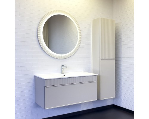 Тумба с раковиной Comforty Мадрид 100 серый шёлк Comforty 100E